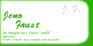 jeno faust business card